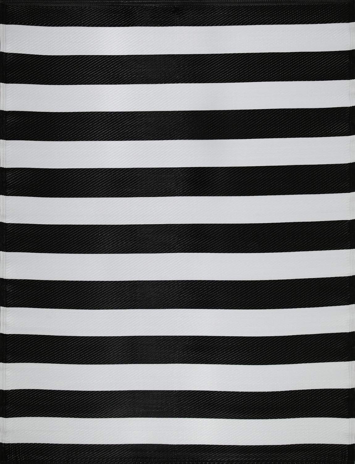 Rainbow Outdoor Rug Black & White