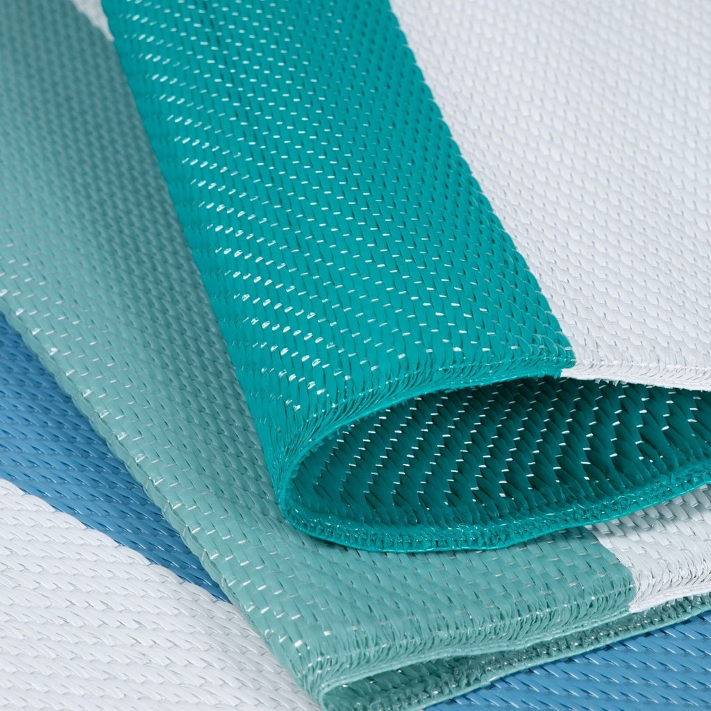 Rainbow Outdoor Rug Blue