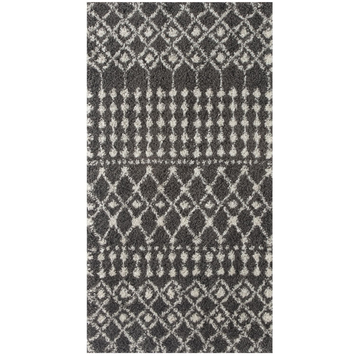 Moroccan Dark Grey Shaggy Rug 80X150 cm