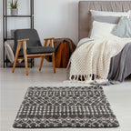 Moroccan Dark Grey Shaggy Rug