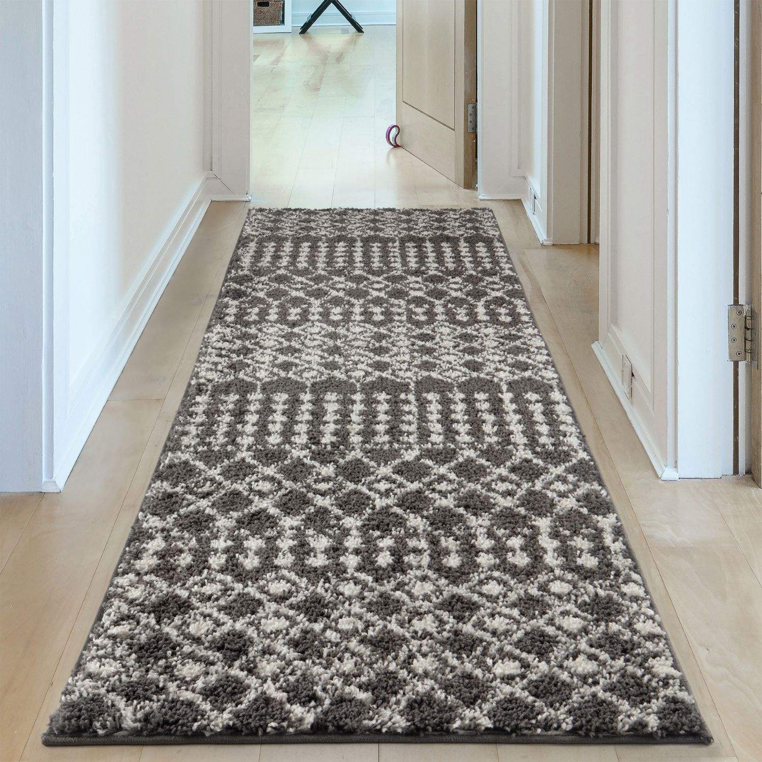 Moroccan Dark Grey Shaggy Rug
