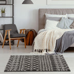 Moroccan Dark Grey Shaggy Rug