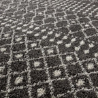 Moroccan Dark Grey Shaggy Rug