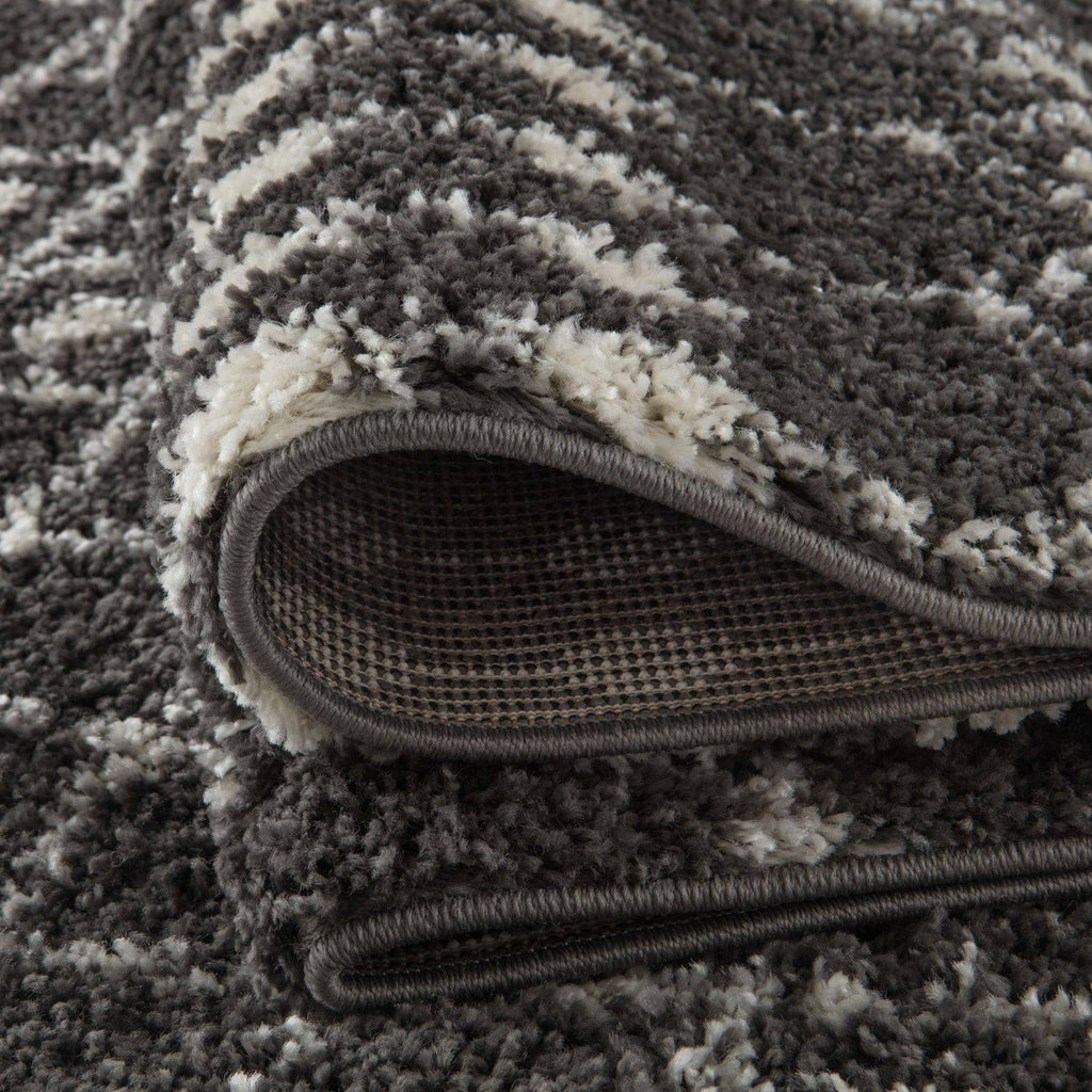 Moroccan Dark Grey Shaggy Rug