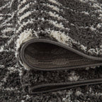 Moroccan Dark Grey Shaggy Rug