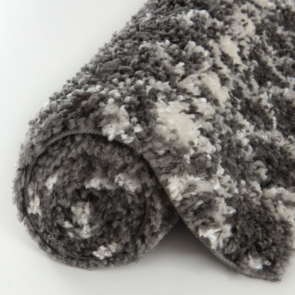Moroccan Dark Grey Shaggy Rug