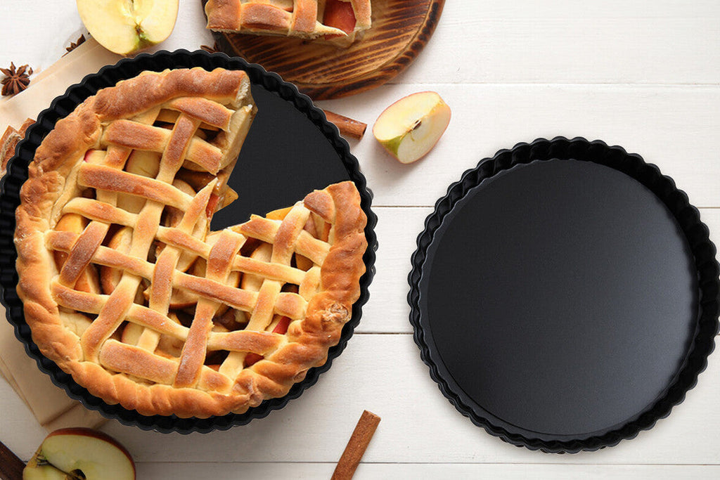 Set Of Two Fluted Flan Tins