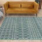 Moroccan Duck Egg Blue Shaggy Rug