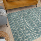 Moroccan Duck Egg Blue Shaggy Rug