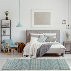 Moroccan Duck Egg Blue Shaggy Rug