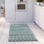 Moroccan Duck Egg Blue Shaggy Rug