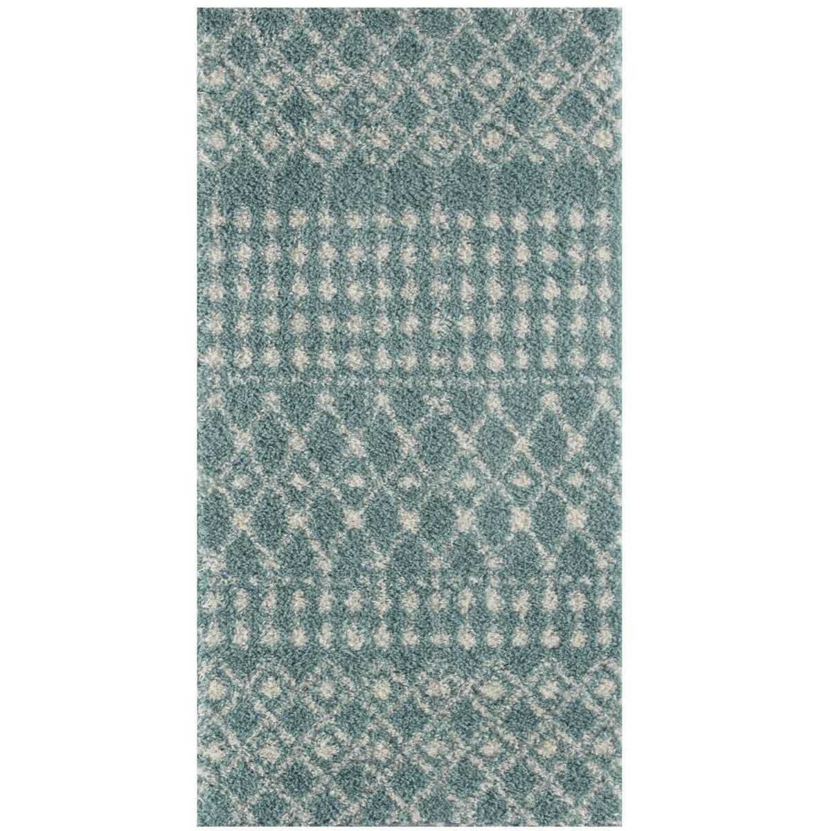 Moroccan Duck Egg Blue Shaggy Rug 80X150 cm