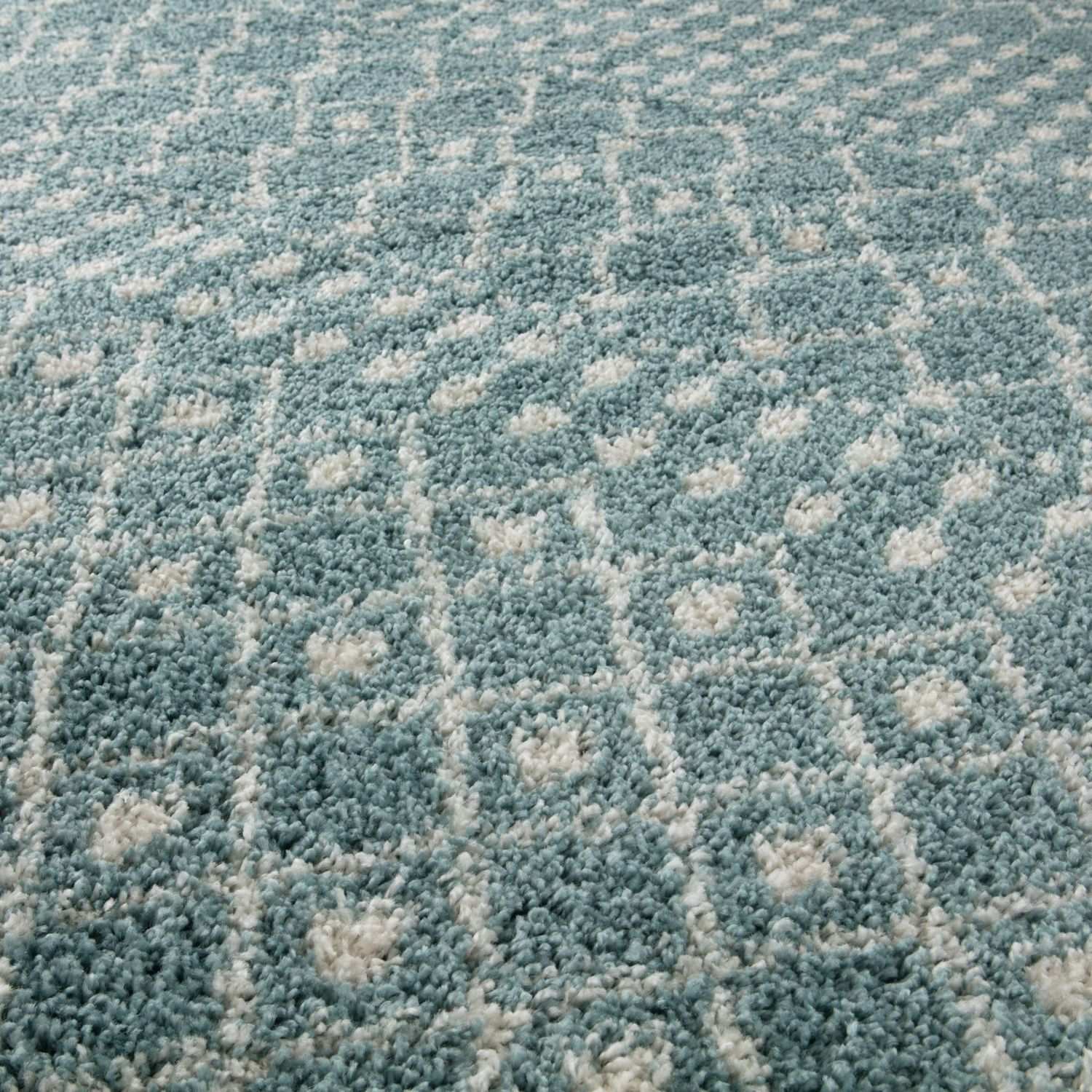 Moroccan Duck Egg Blue Shaggy Rug