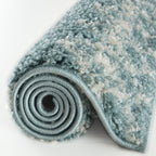 Moroccan Duck Egg Blue Shaggy Rug