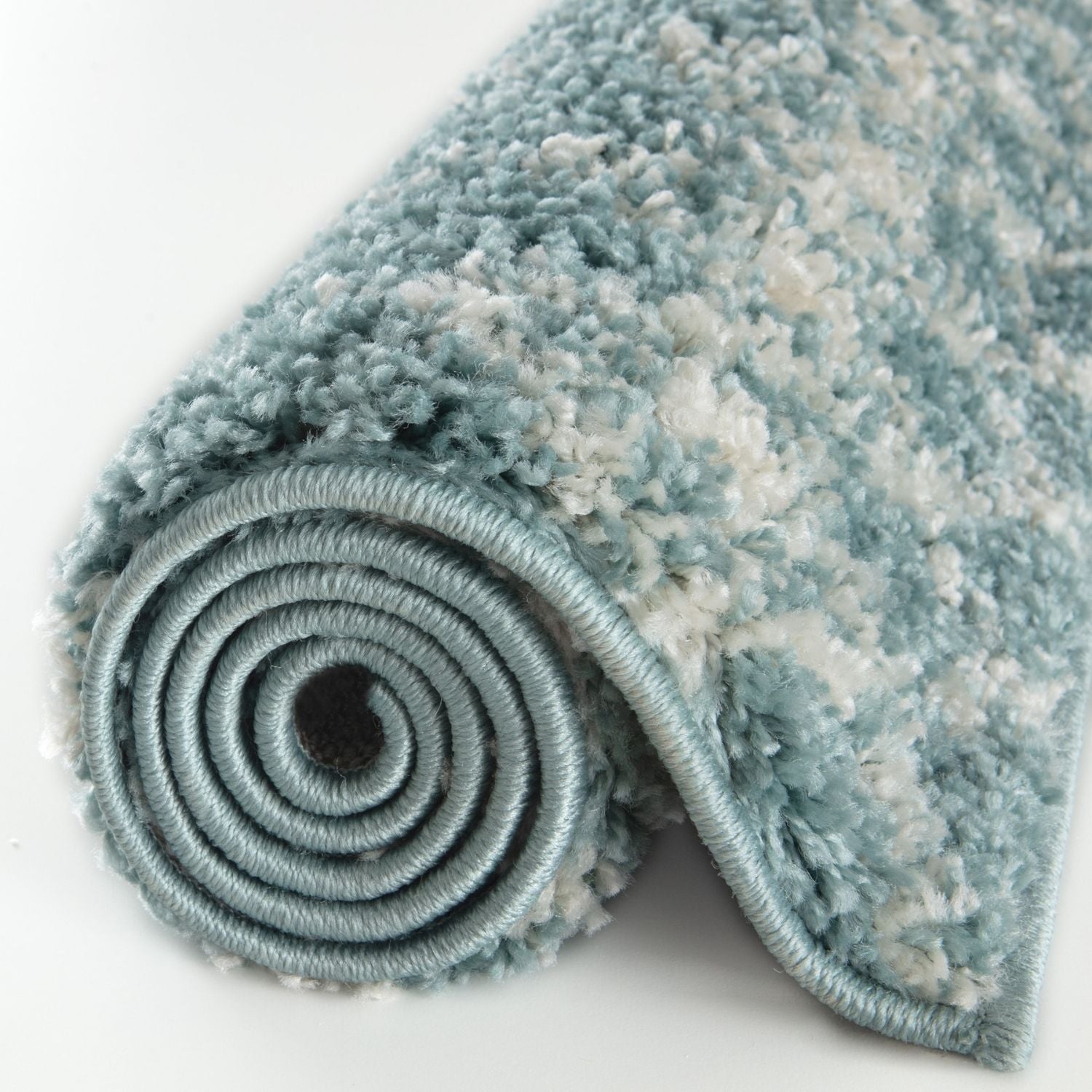 Moroccan Duck Egg Blue Shaggy Rug