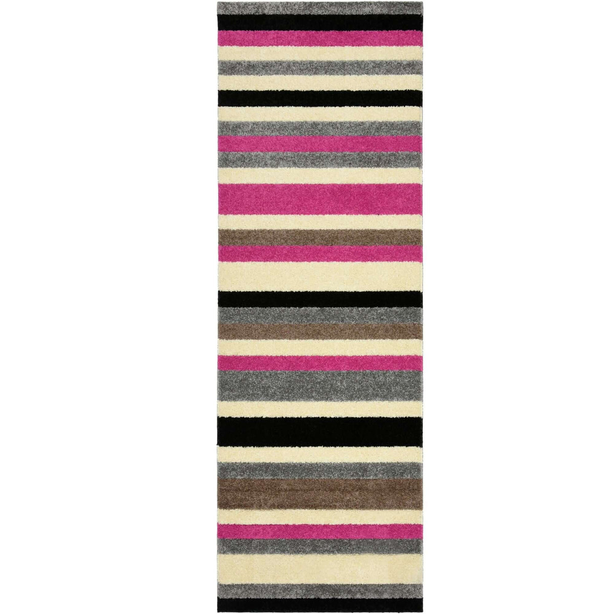 Linea Striped Pink Washable Rug 66X200 cm