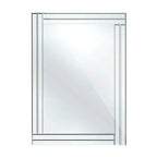 Bevelled Edge Wall Mirror with Double Line Frame