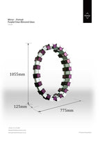 Purple Mirrored Glass Wall Mirror
