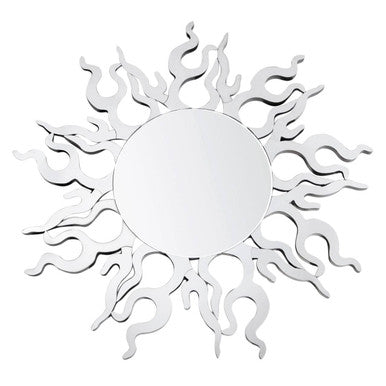 Radiating Silver Wall Mirror
