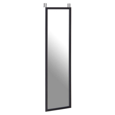 Black Plastic Frame Over Door Mirror