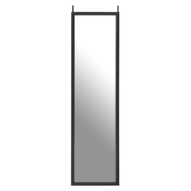 Black Plastic Frame Over Door Mirror