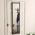 Black Plastic Frame Over Door Mirror