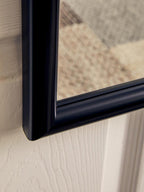 Black Plastic Frame Over Door Mirror
