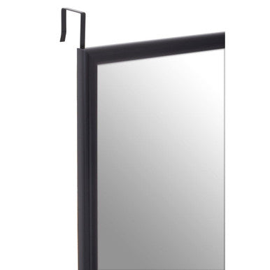 Black Plastic Frame Over Door Mirror