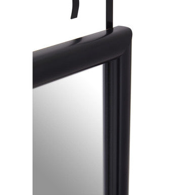 Black Plastic Frame Over Door Mirror