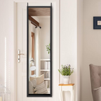 Black Plastic Frame Over Door Mirror