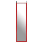 Red Plastic Frame Over Door Mirror
