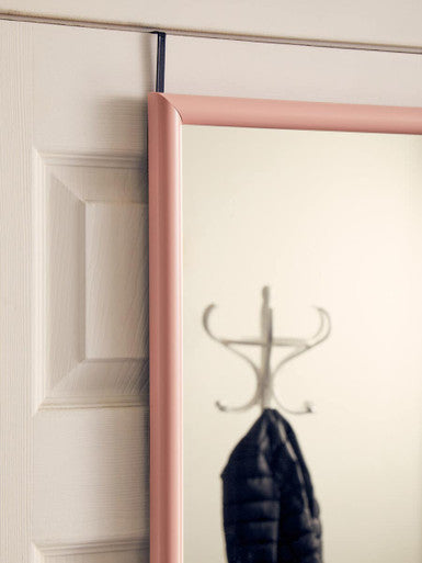 Pink Plastic Frame Over Door Mirror