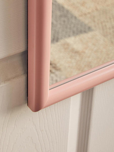 Pink Plastic Frame Over Door Mirror