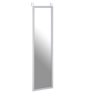 White Plastic Frame Over Door Mirror