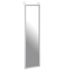 White Plastic Frame Over Door Mirror