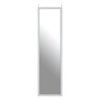 White Plastic Frame Over Door Mirror