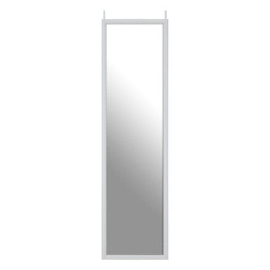 White Plastic Frame Over Door Mirror