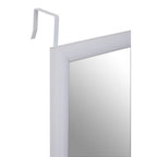 White Plastic Frame Over Door Mirror