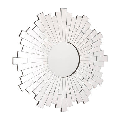 Sunburst Design Round Wall Mirror