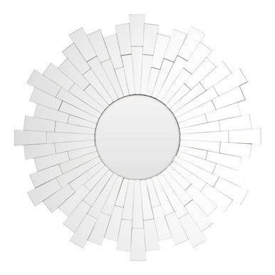 Sunburst Design Round Wall Mirror