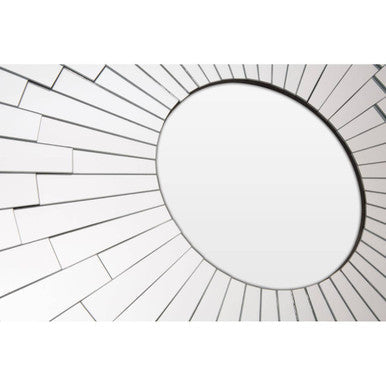 Sunburst Design Round Wall Mirror