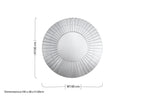 Silver Glass Wall Mirror with Fluted Frame