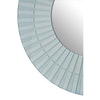 Silver Glass Wall Mirror with Fluted Frame