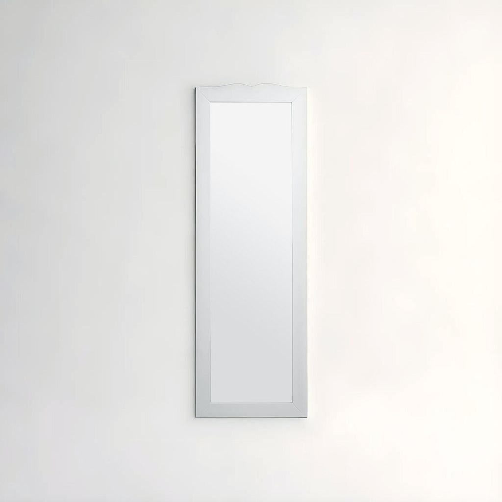 Slim White Wall Mirror