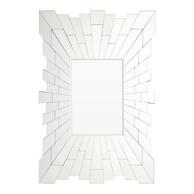 Angled Tile Rectangular Wall Mirror