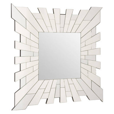 Angled Tile Square Wall Mirror