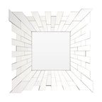 Angled Tile Square Wall Mirror