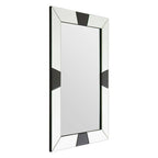 Black and White Bevelled Border Wall Mirror