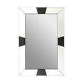 Black and White Bevelled Border Wall Mirror