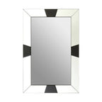 Black and White Bevelled Border Wall Mirror